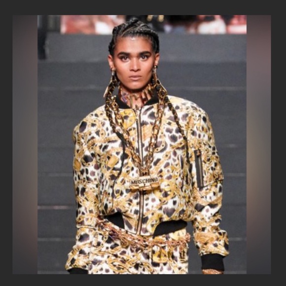 Moschino X H&M Satin Bomber Jacket size small - Picture 6 of 10